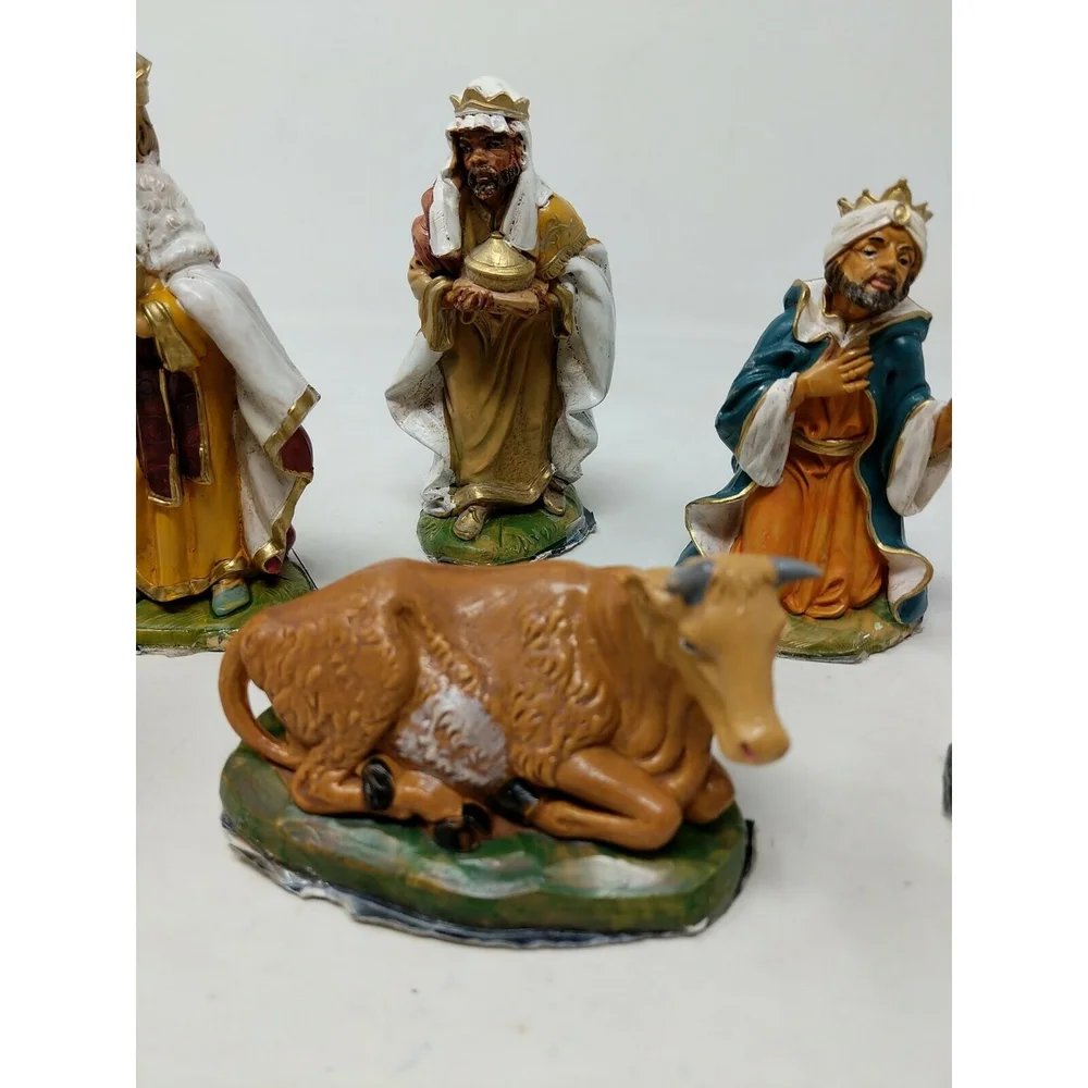 Vintage Lello Italy 6 Piece Nativity Set Wise MenLarge 5